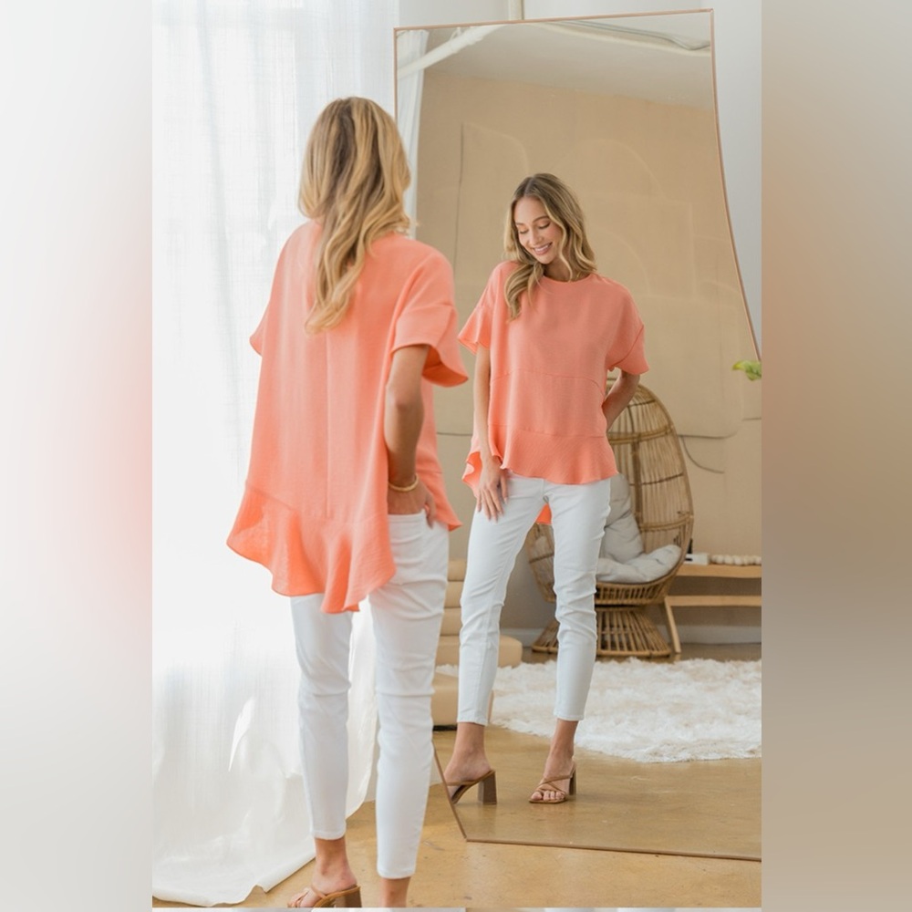 Sew In Love Round Neck Ruffled Top - Picture 5 of 5